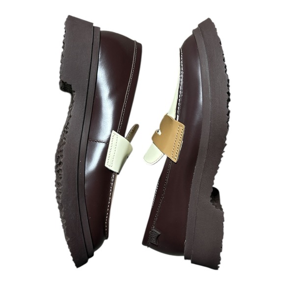 Camper Twins Loafers Women's 38 Brown White Classy Preppy US 7.5 Mismatch - Picture 4 of 5